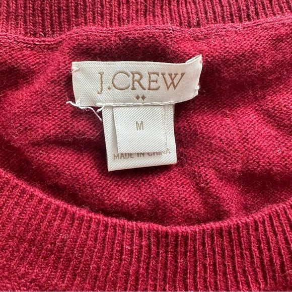 J Crew Teddy Sweater Set of 2 Black and Wine Women’s size Medium Cotton Wool Top - Picture 2 of 9